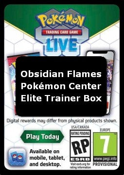 Live Code Card (Pokémon Center Elite Trainer Box) - Ossidiana Infuocata (Online Code Card)