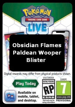 Live Code Card (Wooper di Paldea Blister) - Ossidiana Infuocata (Online Code Card)