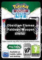 Live Code Card (Wooper di Paldea Blister) - Ossidiana Infuocata (Online Code Card)
