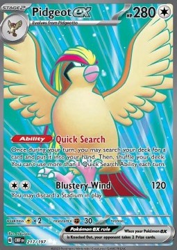 Pidgeot ex - Ossidiana Infuocata (Ultra Rare) [OBF-217]