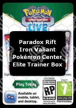 Live Code Card (Set Allenatore Fuoriclasse Pokémon Center Eroeferreo) - Paradosso Temporale (Online Code Card)