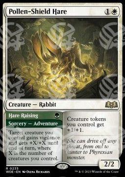 Pollen-Shield Hare // Allevare Leprotti - Le Terre Selvagge di Eldraine (Rare) [WOE-233]