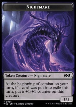 Nightmare Token (B 1/1) // Food Token - Le Terre Selvagge di Eldraine: Extras (Token) [XWOE-T 6/10]