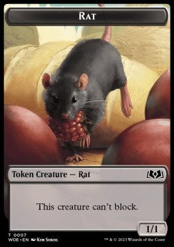 Rat Token (B 1/1 Can't Block) // Food Token - Le Terre Selvagge di Eldraine: Extras (Token) [XWOE-T 7/11]
