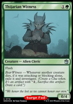 Thijarian Witness - Mondi Altrove: Doctor Who: Extras (Uncommon) [XWHO-716]