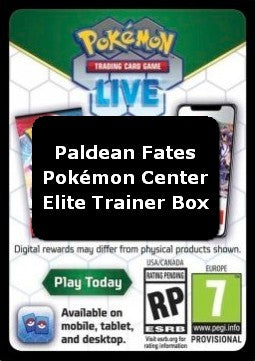 Live Code Card (Pokémon Center Elite Trainer Box) - Destino di Paldea (Online Code Card)