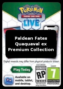 Live Code Card (Quaquaval ex Premium Collection) - Destino di Paldea (Online Code Card)