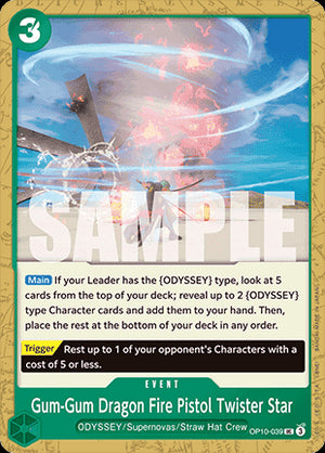Gum-Gum Dragon Fire Pistol Twister Star (OP10-039) - Royal Blood (Uncommon) [OP10-039]