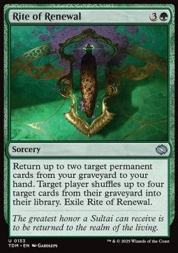 Rito di Rinnovamento - Tarkir: La Dracotempesta (Uncommon) [TDM-153]