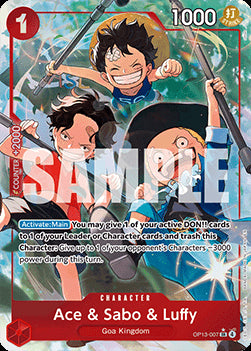 Ace & Sabo & Luffy (OP13-007) - Carrying on his Will (Alternate Art) [OP13-007]