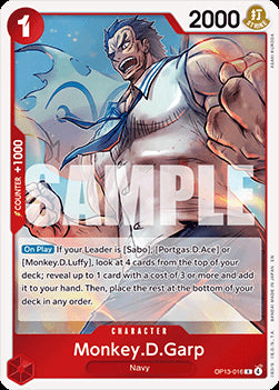 Monkey.D.Garp (OP13-016) - Carrying on his Will (Rare) [OP13-016]