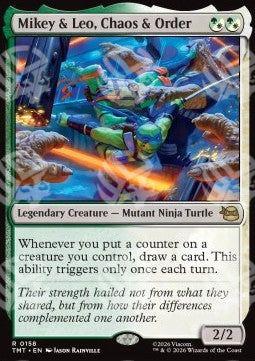 Mikey & Leo, Chaos & Order - Teenage Mutant Ninja Turtles (Rare) [TMT-158]