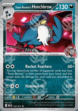 Honchkrow del Team Rocket - Ascesa Eroica (Rare) [ASC-127]
