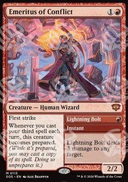 Emeritus of Conflict // Lightning Bolt - I Segreti di Strixhaven (Mythic) [SOS-113]