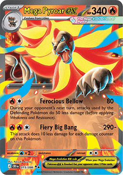Mega Pyroar ex - Caos Nascente (Double Rare) [CRI-015]