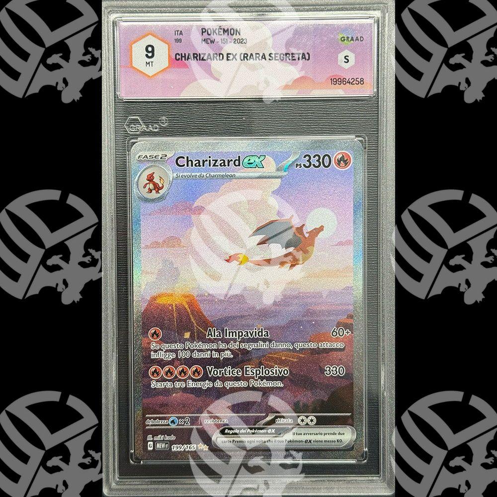 Charizard EX 151 - GRAAD 9 - Warcard