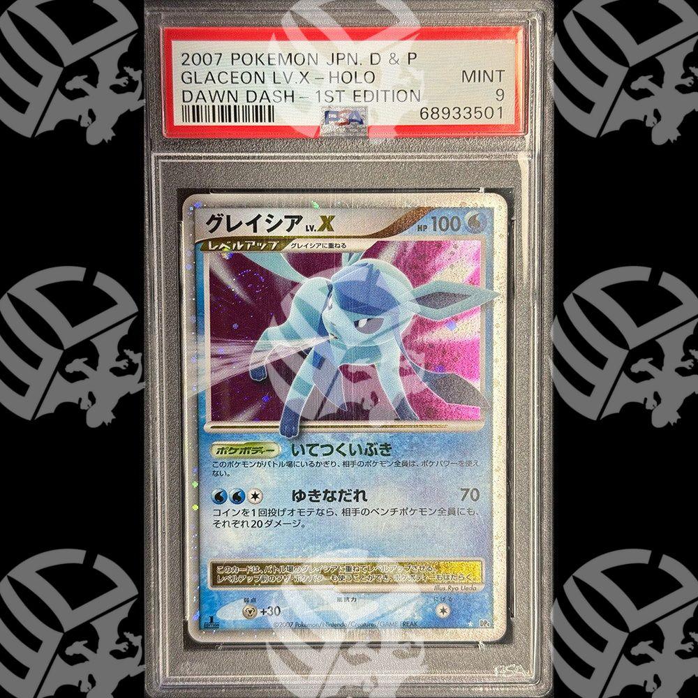 Glaceon Lv.X Dawn Dash 1°Ed. - PSA 9 - Warcard