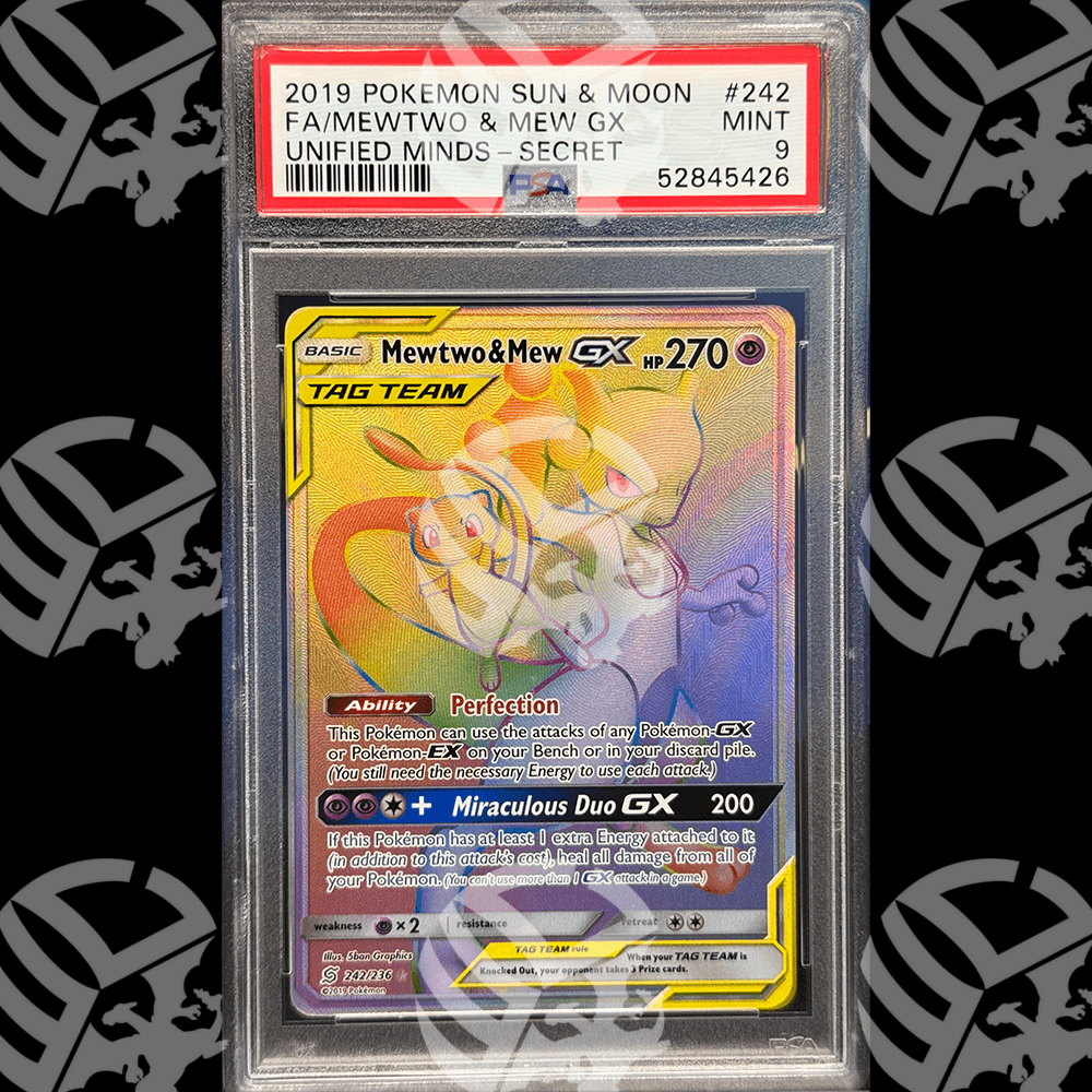 Mewtwo & Mew Gx Sintonia Mentale - 242 - PSA 9 - Warcard