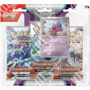 Scarlatto & Violetto - Evoluzioni a Paldea: Blister da 3 bustine + 1 carta promo Tinkatink - Warcard
